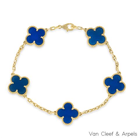 van cleef dark blue bracelet|van cleef bracelet cost.